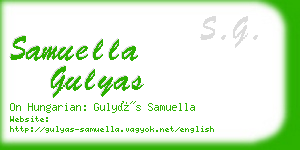 samuella gulyas business card